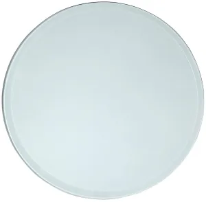 18 Inch Beveled Glass Table Top | 1/2" Thick Tempered Polished Edge | 18" Diameter 1"