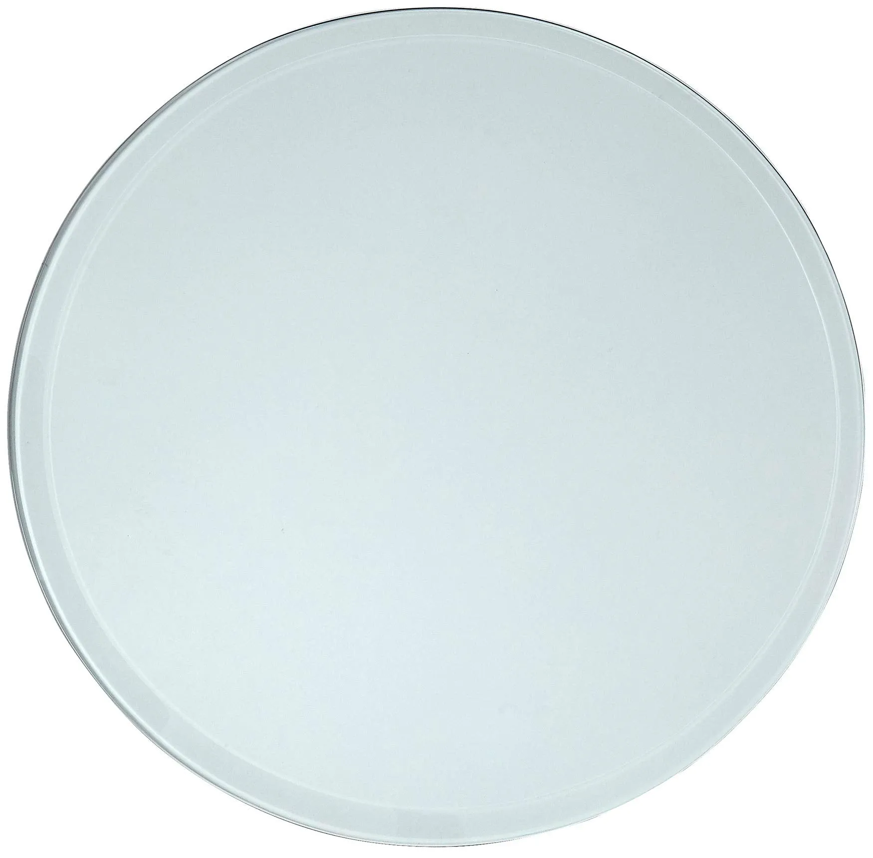18 Inch Beveled Glass Table Top | 1/2" Thick Tempered Polished Edge | 18" Diameter 1"