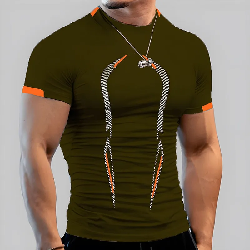 2022 Men&#39;s Summer Casual Comfortable Tight-Fitting T-Shirt Sports Gym Sportswear Quick-Drying Breathable Shirt XXS-6XL