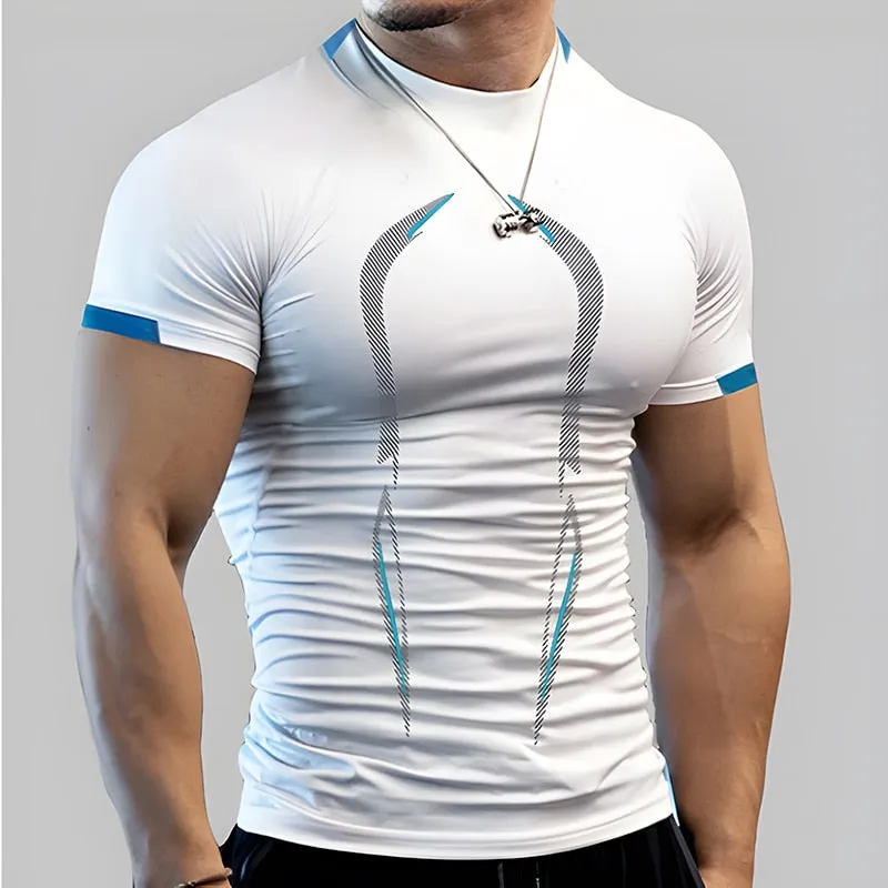 2022 Men&#39;s Summer Casual Comfortable Tight-Fitting T-Shirt Sports Gym Sportswear Quick-Drying Breathable Shirt XXS-6XL