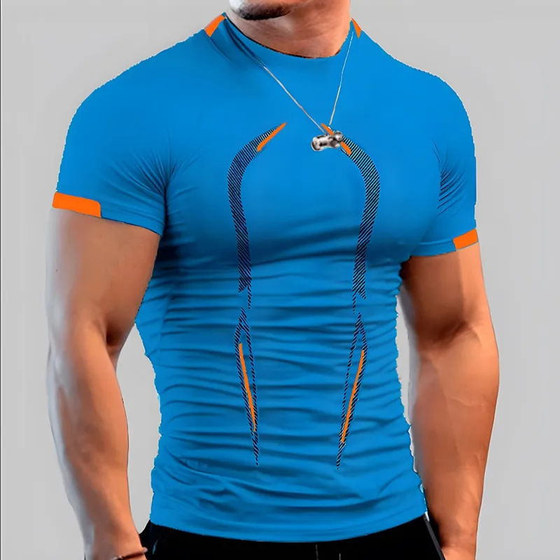 2022 Men&#39;s Summer Casual Comfortable Tight-Fitting T-Shirt Sports Gym Sportswear Quick-Drying Breathable Shirt XXS-6XL
