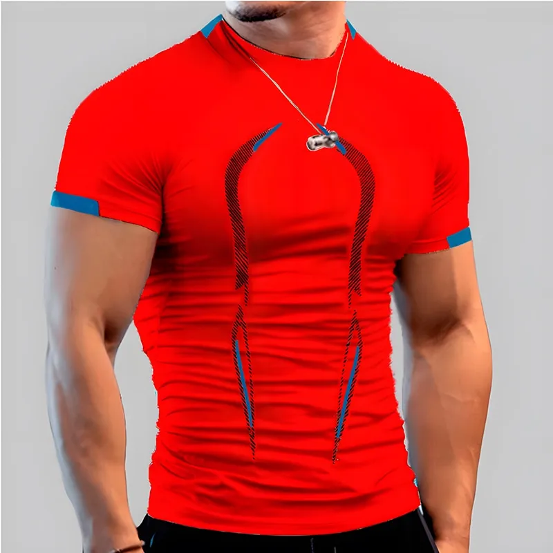 2022 Men&#39;s Summer Casual Comfortable Tight-Fitting T-Shirt Sports Gym Sportswear Quick-Drying Breathable Shirt XXS-6XL