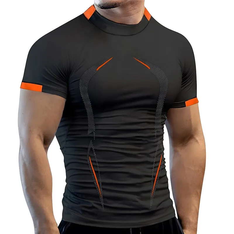 2022 Men&#39;s Summer Casual Comfortable Tight-Fitting T-Shirt Sports Gym Sportswear Quick-Drying Breathable Shirt XXS-6XL