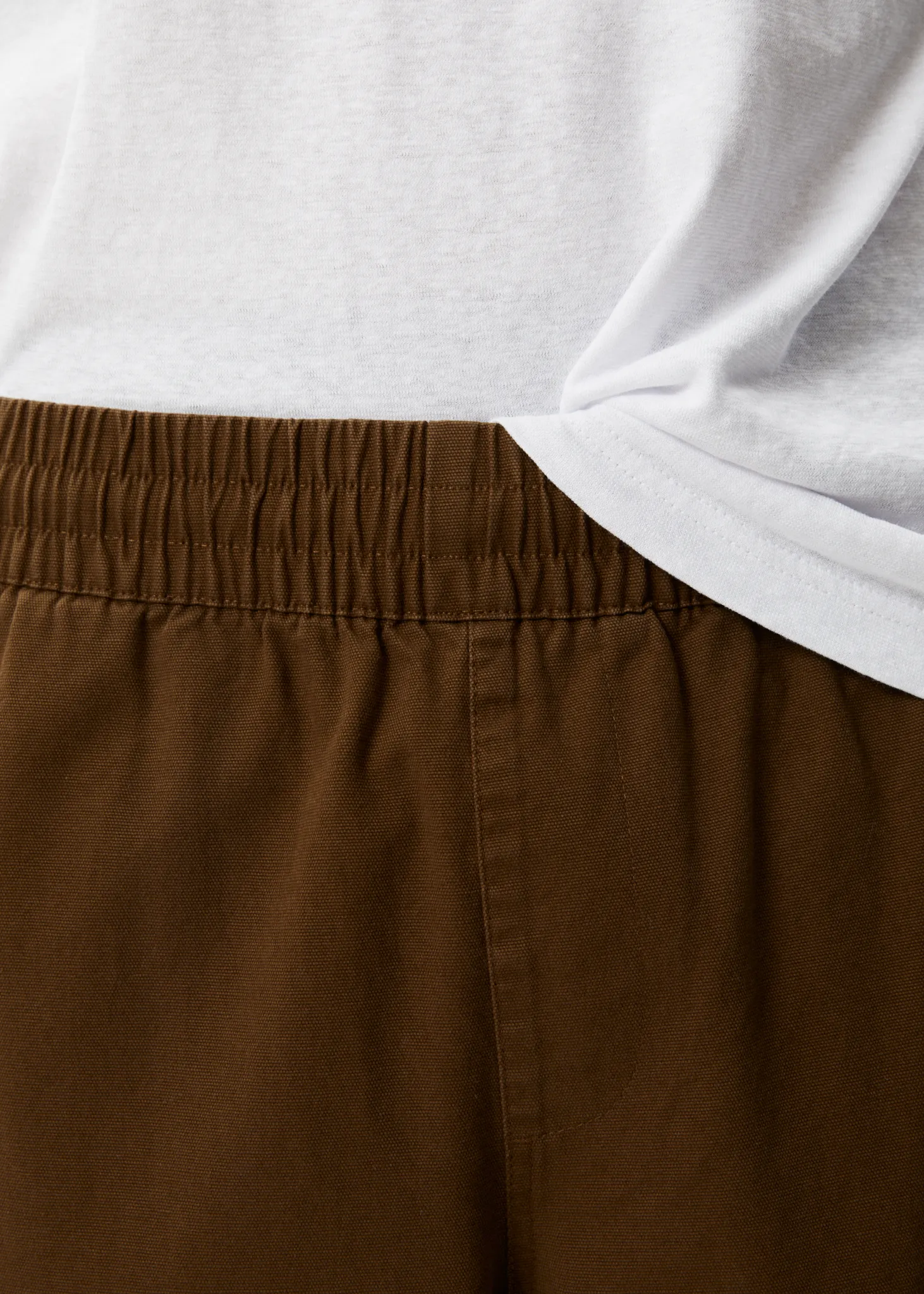 AFENDS Mens Ninety Eights - Baggy Elastic Waist Pants - Toffee