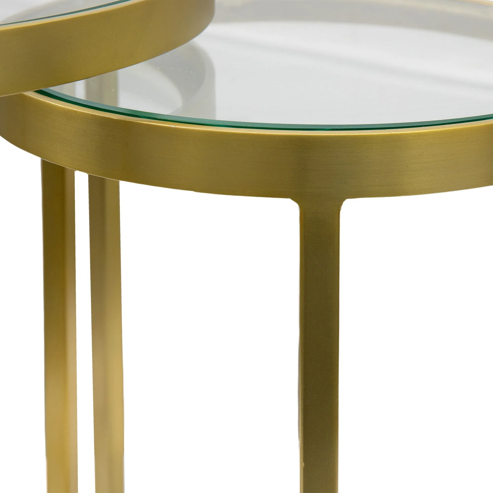 Amos Rowe Nest of Two Tables Gold