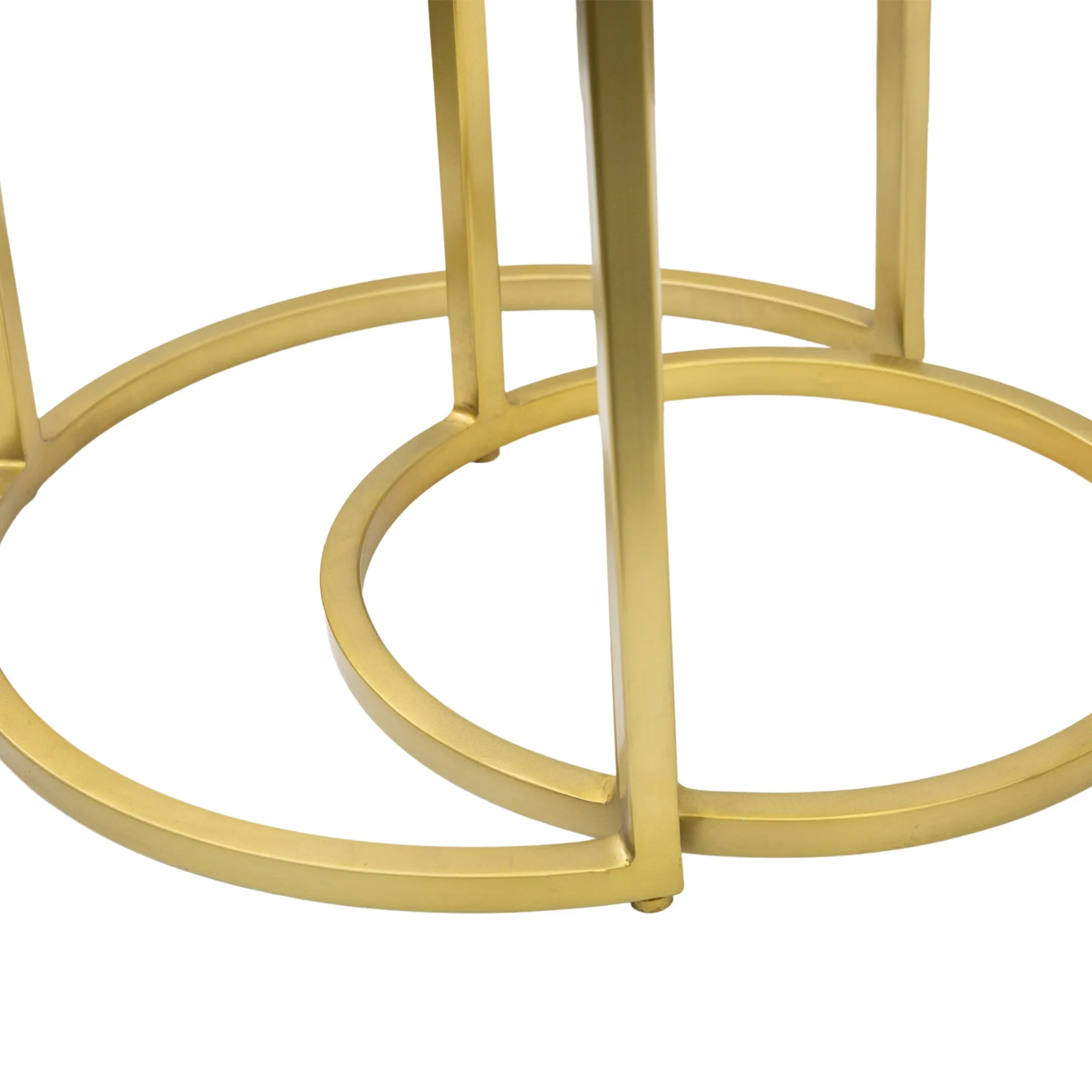 Amos Rowe Nest of Two Tables Gold