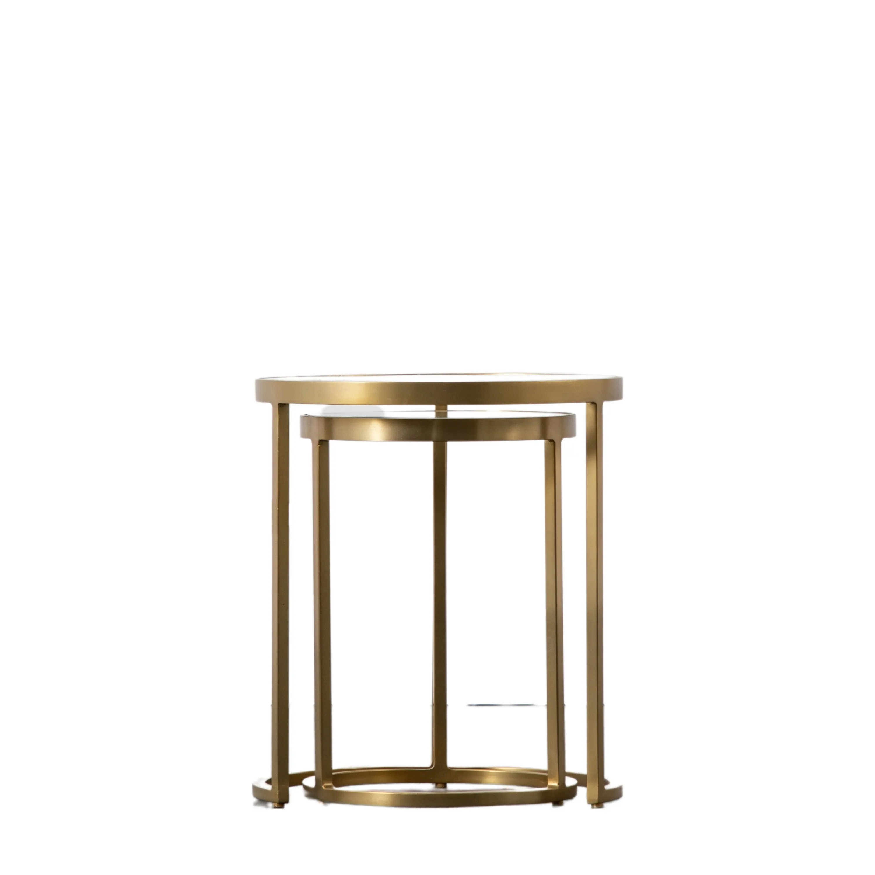 Amos Rowe Nest of Two Tables Gold