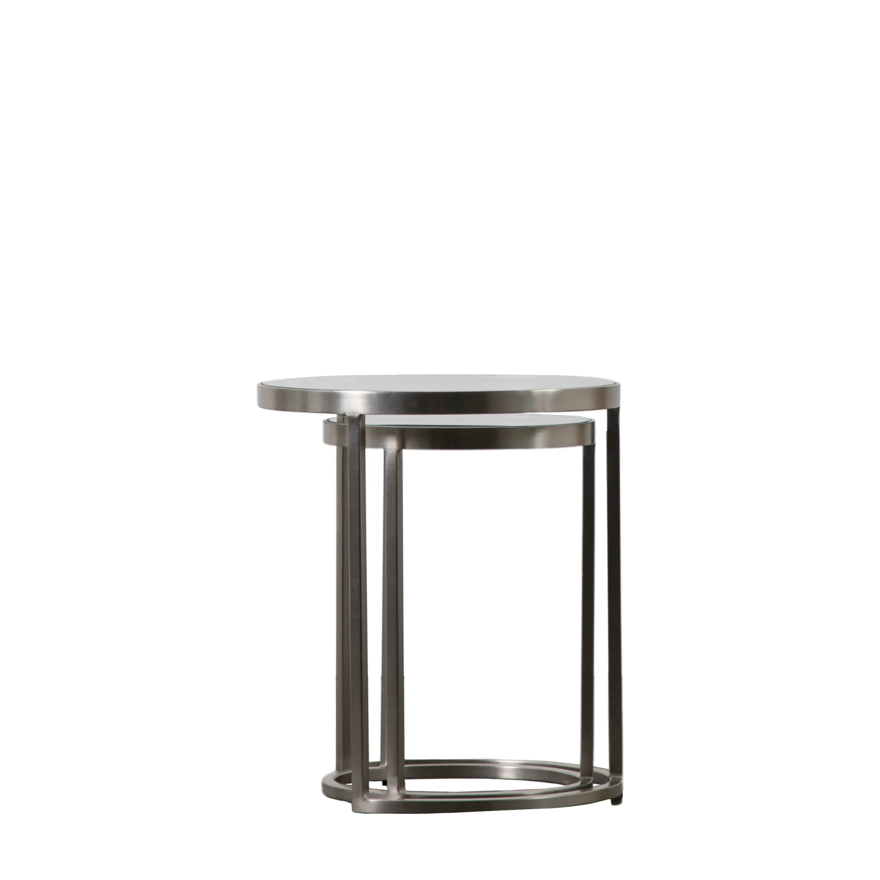 Amos Rowe Nest of Two Tables Silver