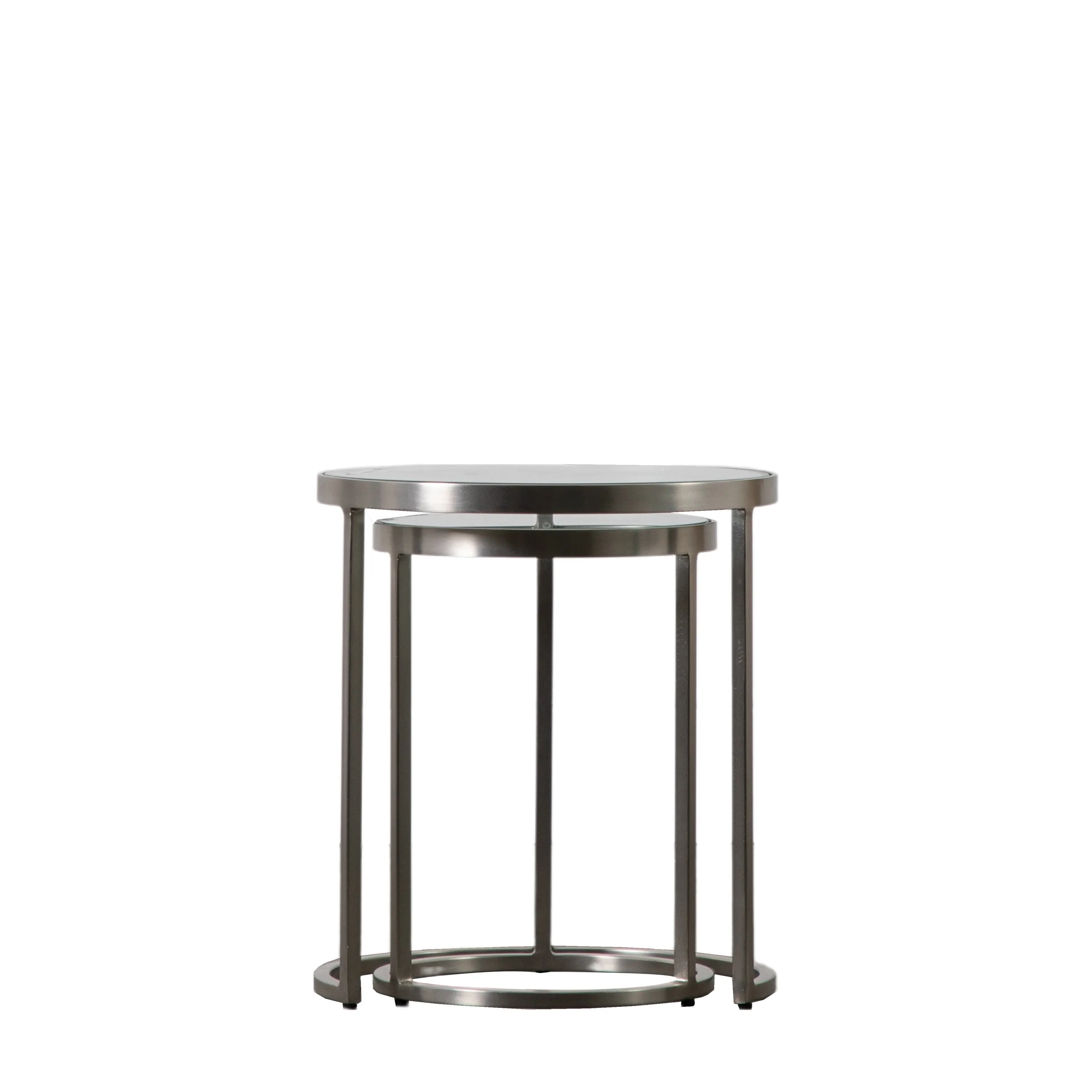 Amos Rowe Nest of Two Tables Silver