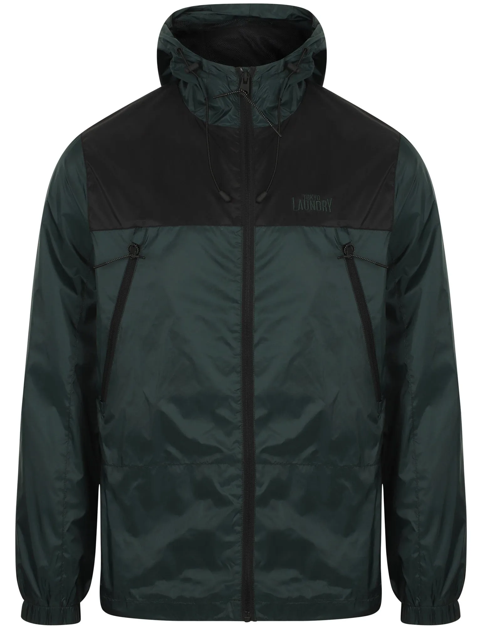 Bourdon Packaway Windbreaker Jacket In Green - Tokyo Laundry