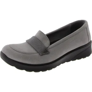 Bzees Womens Gamma 2 Faux Leather Trim Slip-On Loafers
