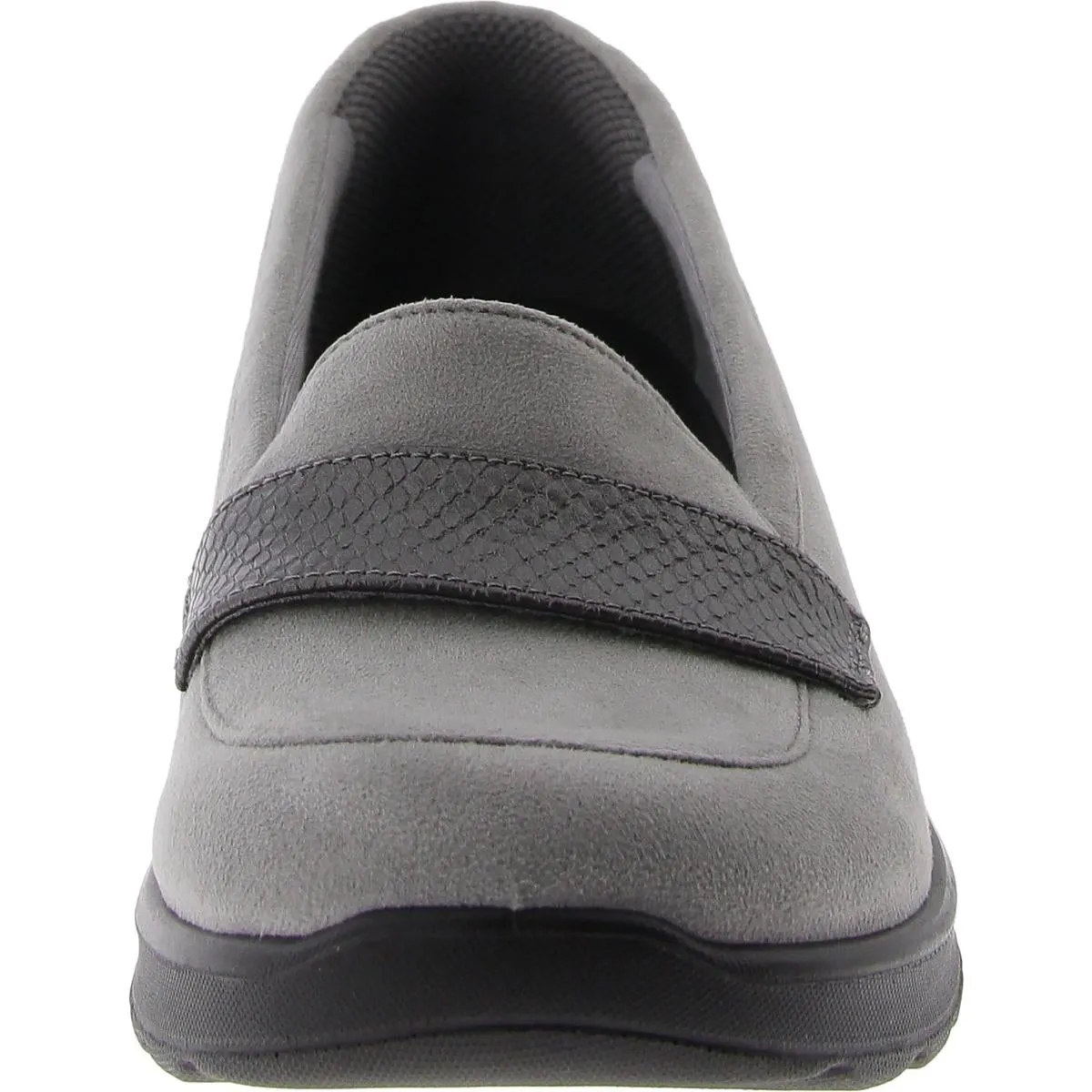 Bzees Womens Gamma 2 Faux Leather Trim Slip-On Loafers