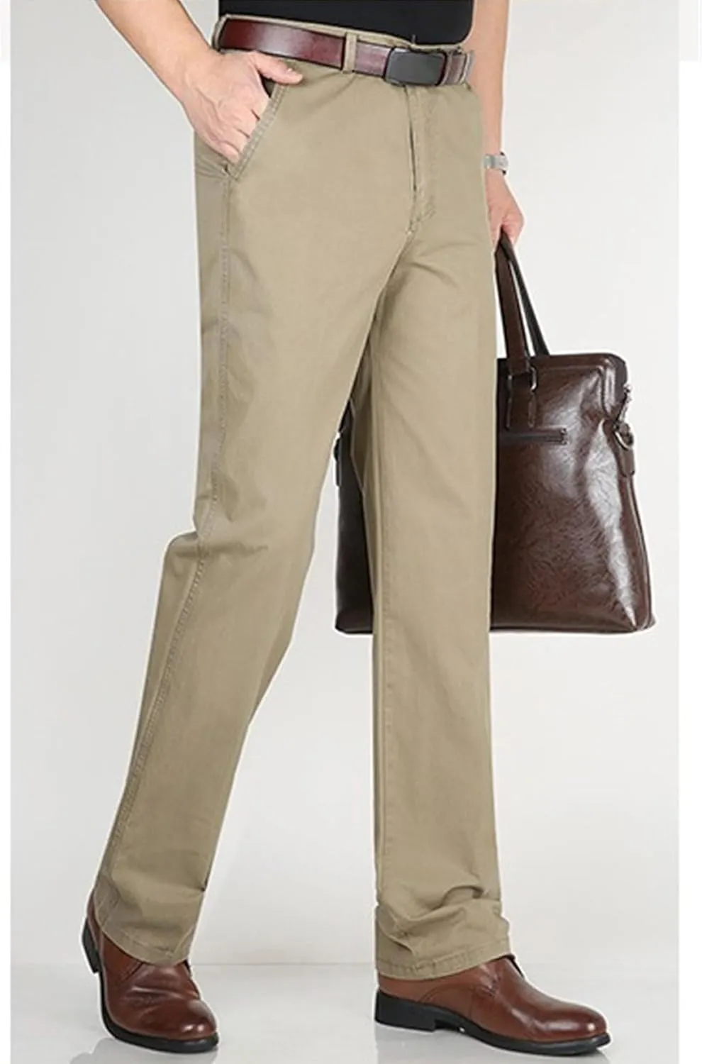 Dress Slacks for Men Casual Stretch Chino Pant Slim Fit Work Pants with Pockets (Available in Big & Tall)