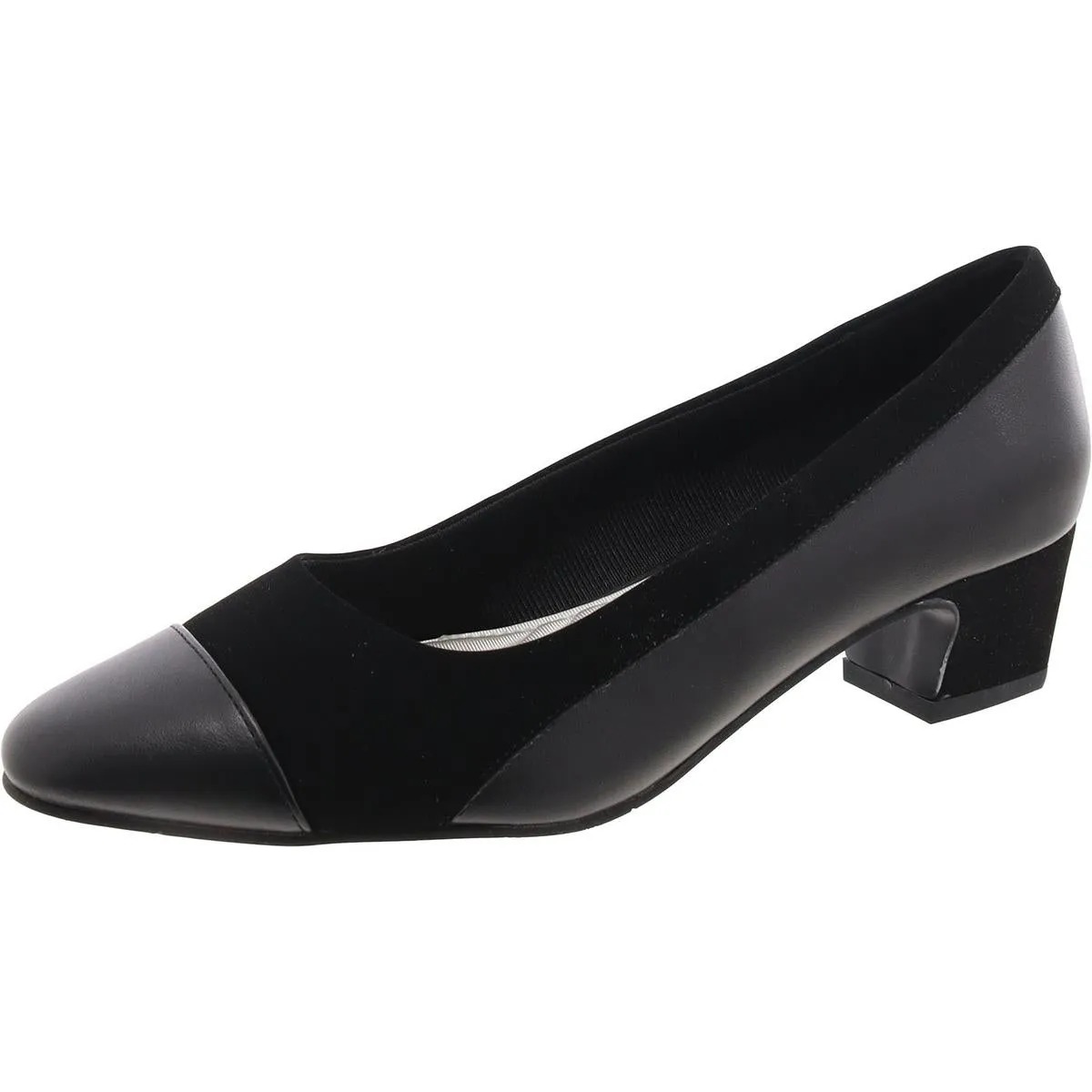 Easy Street Womens Dottie Faux Leather Slip-On Loafers