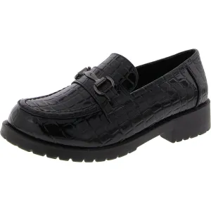 Easy Street Womens Witney Patent Block Heel Loafers