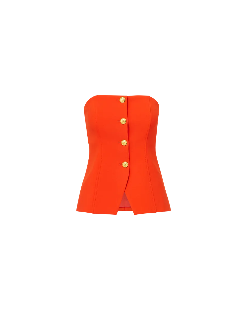 Sleek Form-Fitting Bustier Top