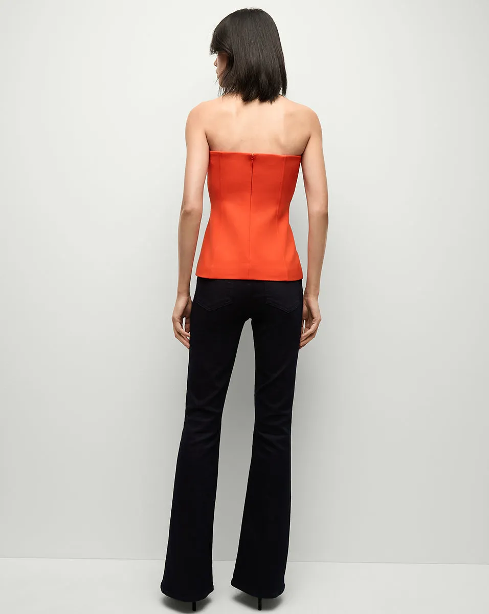Sleek Form-Fitting Bustier Top