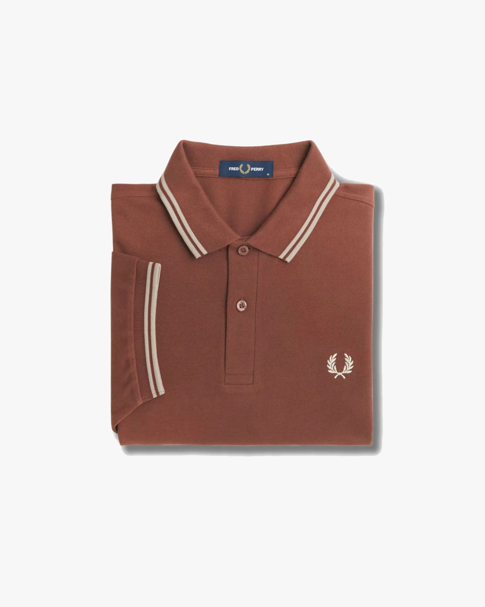Fred Perry Twin Tipped Polo Shirt - Whisky Brown / Porridge Marl
