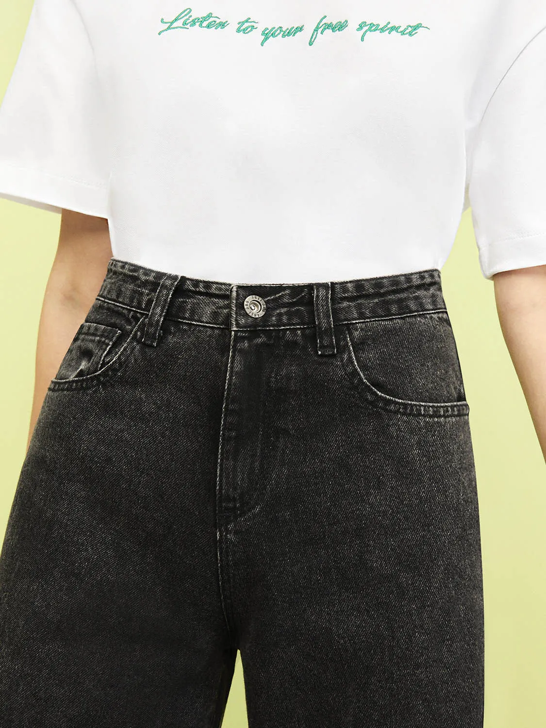 High Waisted Ripped Jeans