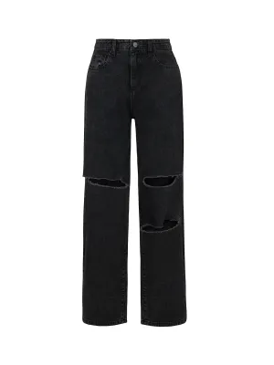 High Waisted Ripped Jeans