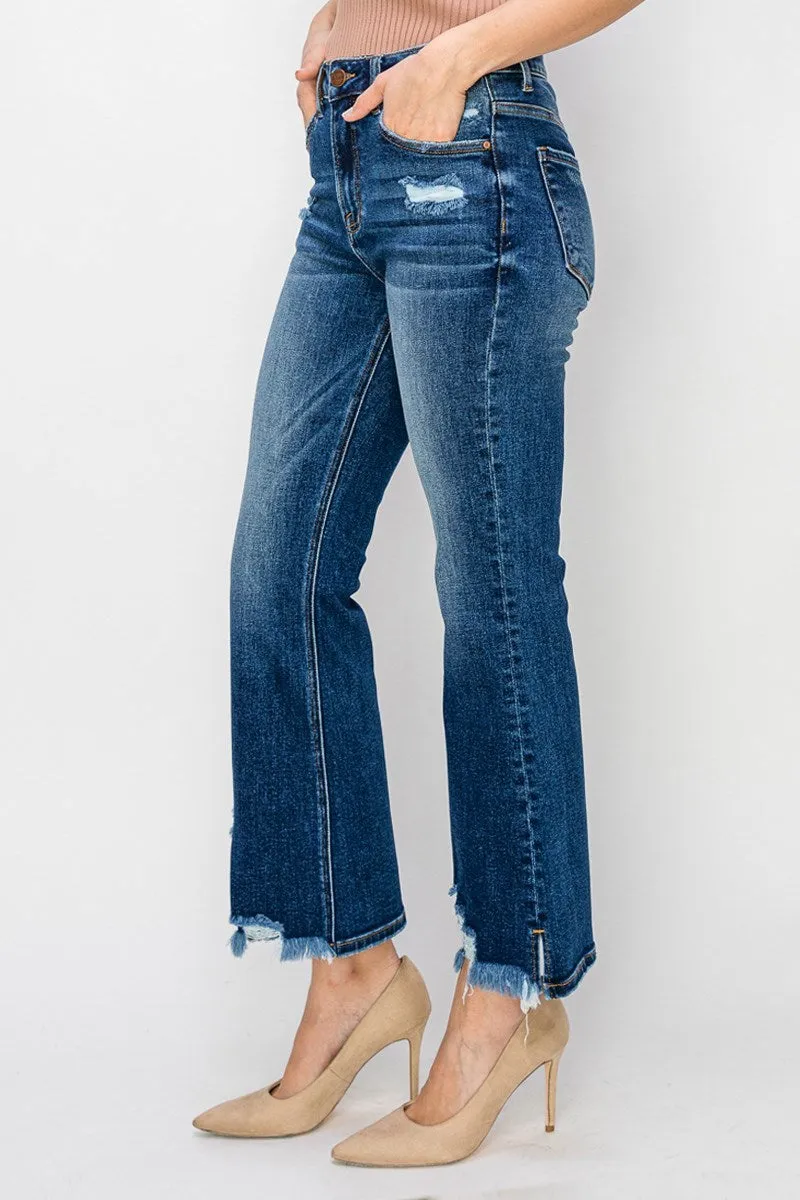 Holy Roller High Waisted Wide Leg Cropped Jeans