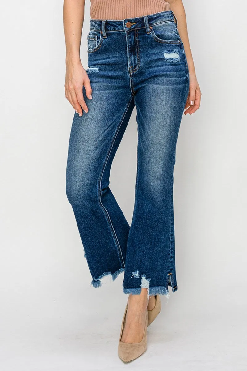 Holy Roller High Waisted Wide Leg Cropped Jeans