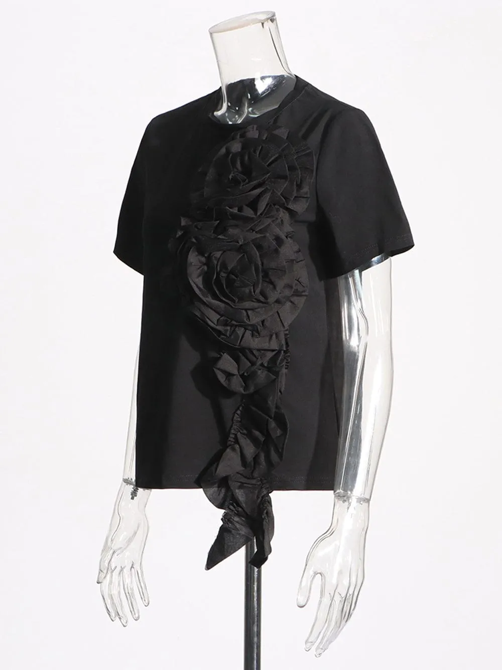 Ivana Appliques Folds Top