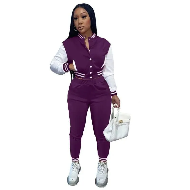 Jacket And Pants 2pc Jogging Set Custom for Women