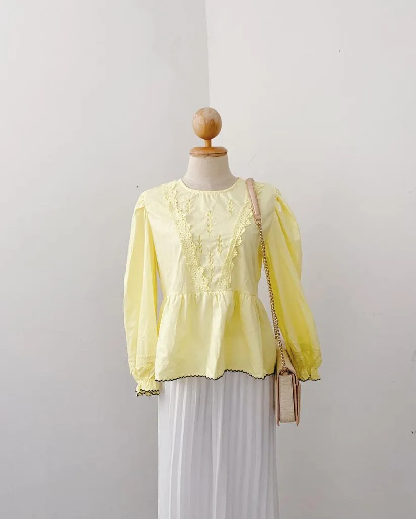Korean Lace Peplum top