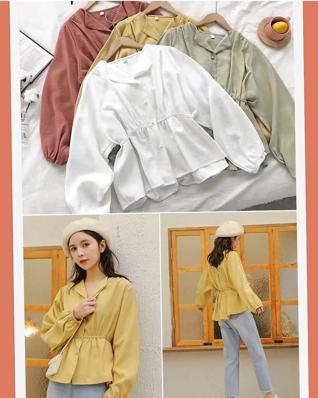 Korean Peplum Tops  - Likka