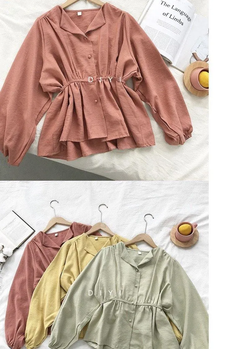 Korean Peplum Tops  - Likka