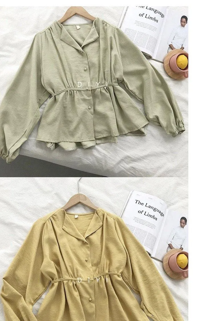 Korean Peplum Tops  - Likka