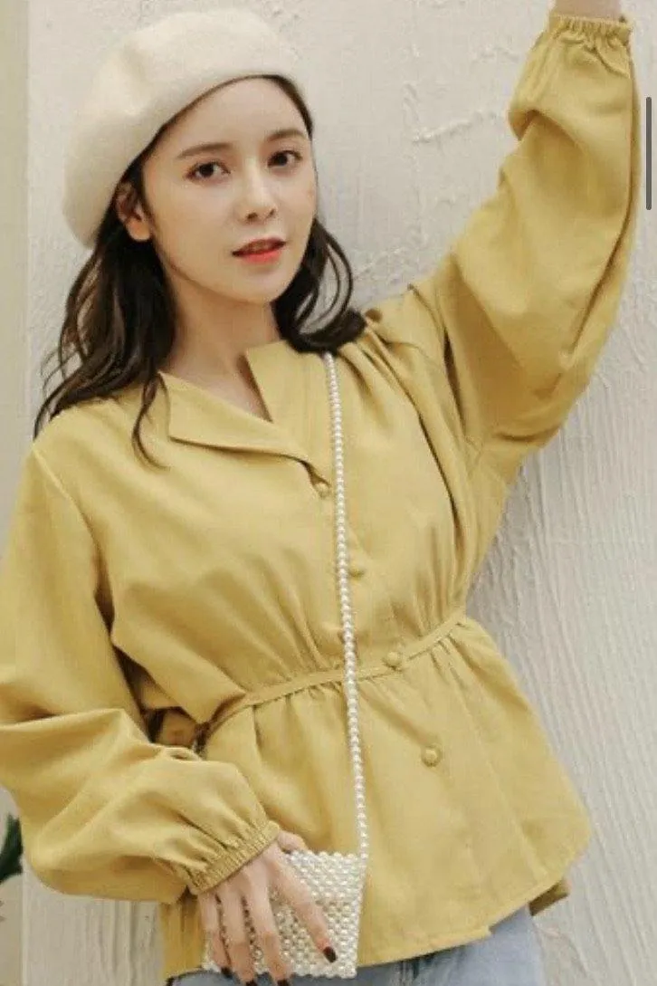 Korean Peplum Tops  - Likka