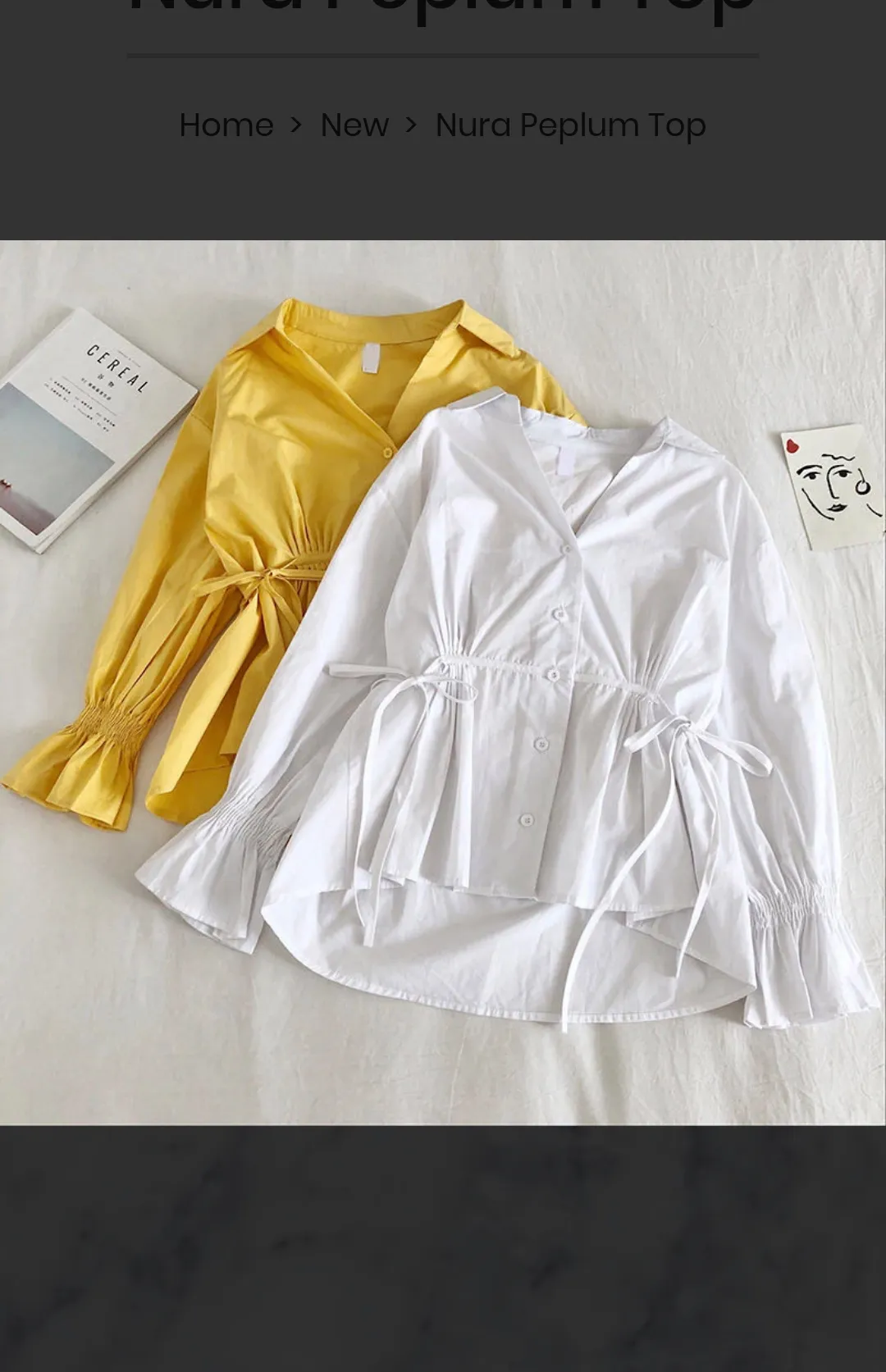 Korean Sweet  Peplum Tops 2.0