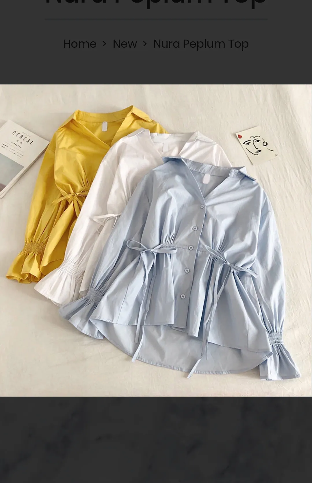 Korean Sweet  Peplum Tops 2.0
