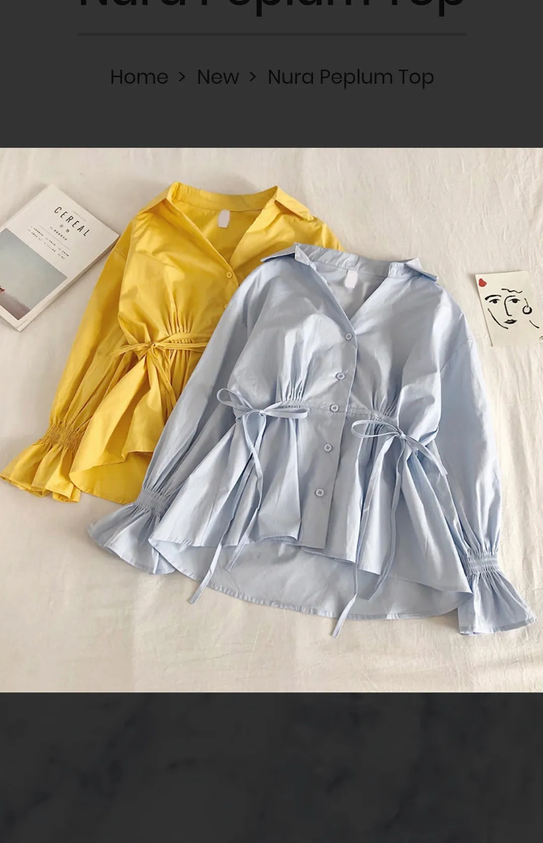 Korean Sweet  Peplum Tops 2.0