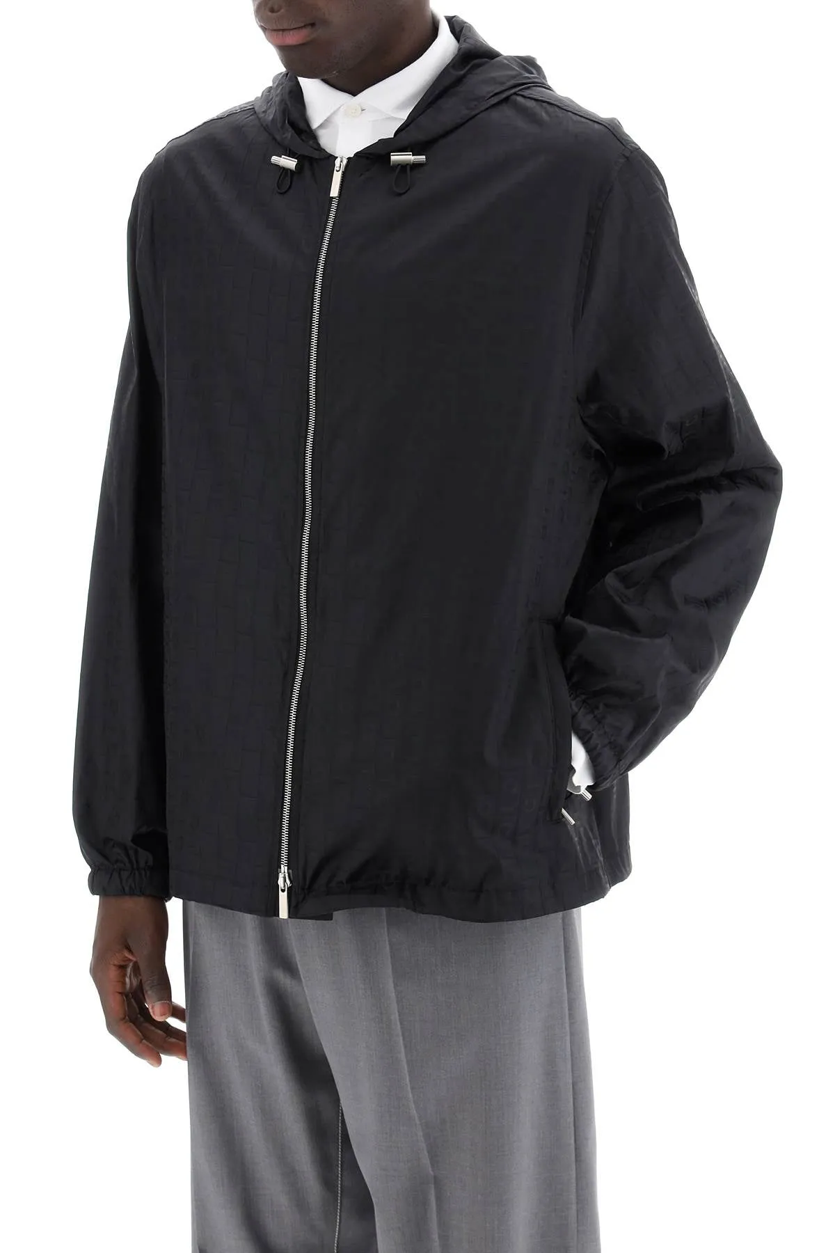 LOGO NYLON WINDBREAKER JACKET