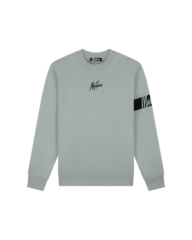 Malelions Men Captain Sweater 2.0 | Aqua Grey