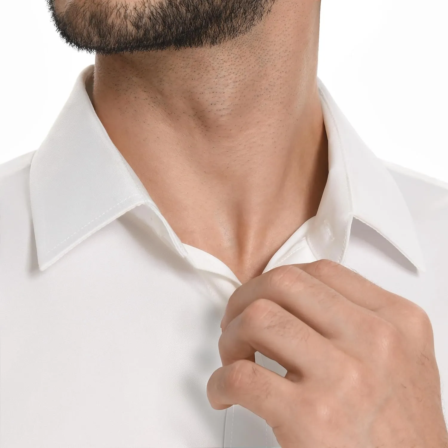 Mens Dress Shirts Long Sleeve Stretch Wrinkle Free Rgular Fit Formal Casual Wedding Prom Button Up Shirt