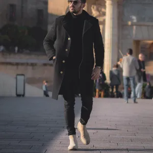 Men's Mid-Length Casual Loose Windbreaker Jacket