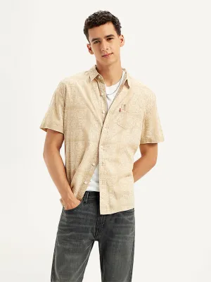 Men's Paisley Print Slim Fit Shirt