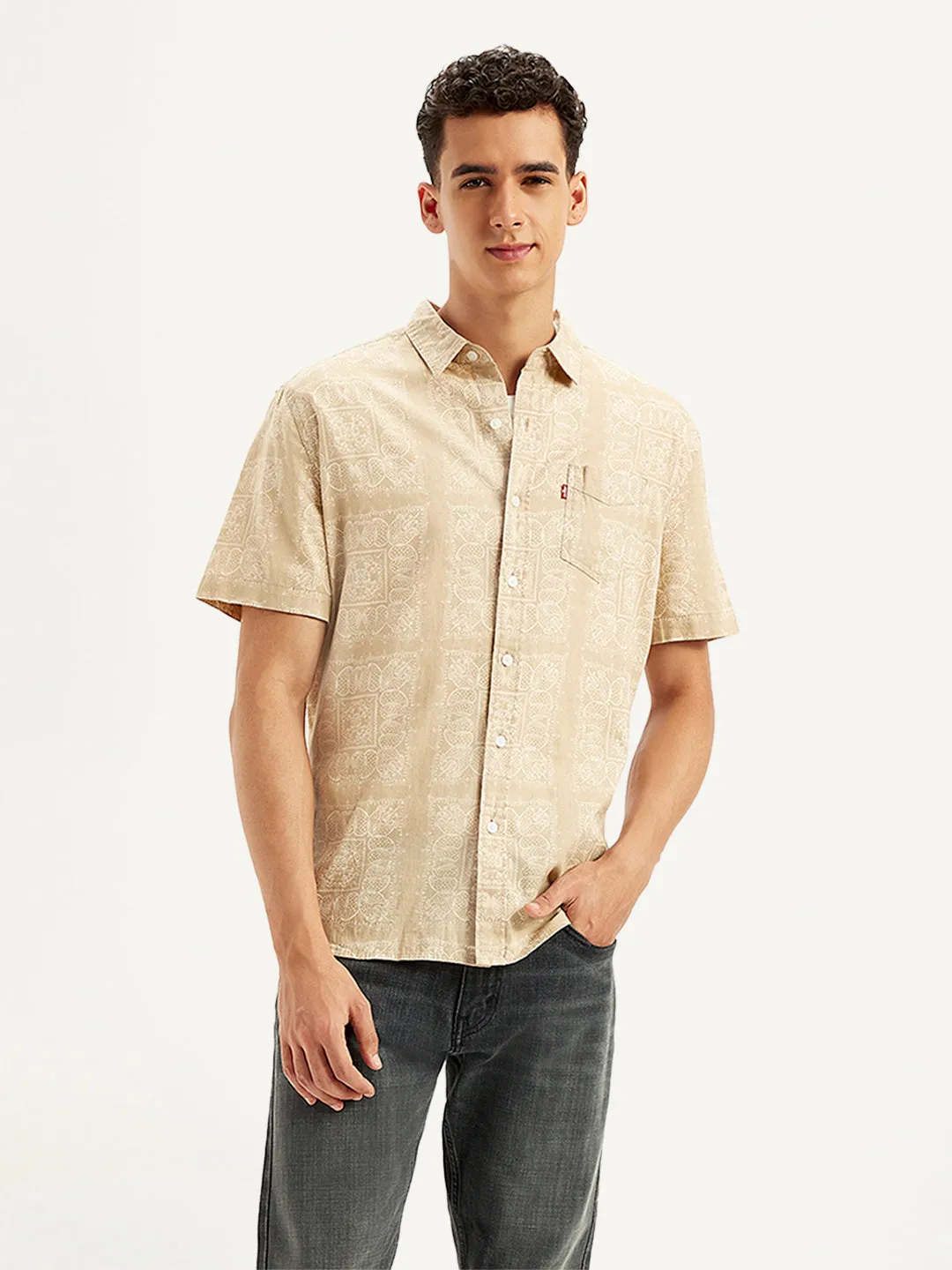 Men's Paisley Print Slim Fit Shirt
