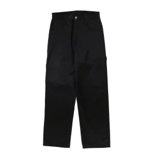 MONITALY DROP CROTCH PAINTER PANTS VANCLOTH SATEEN BLACK
