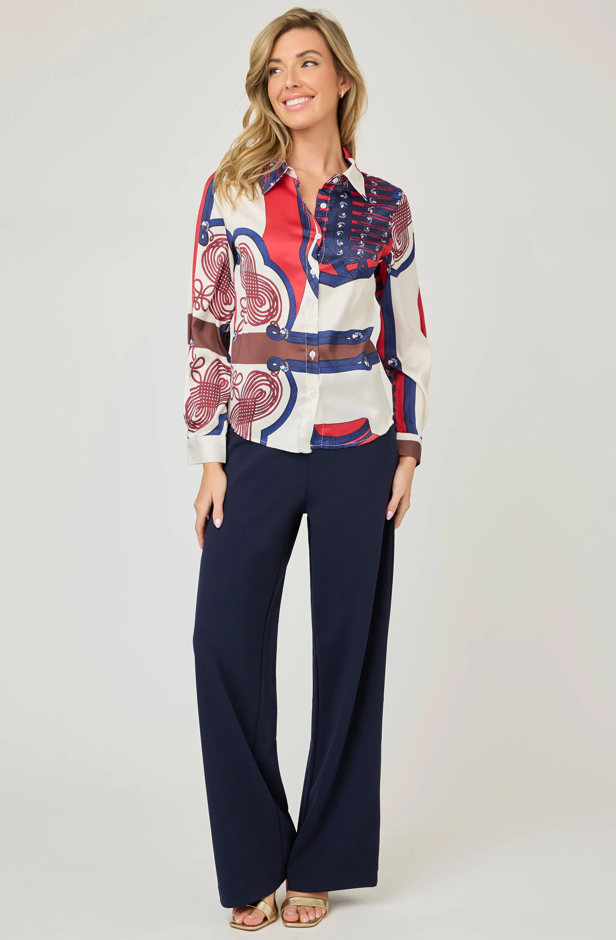 Printed Fitted Blouse