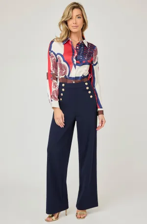 Printed Fitted Blouse
