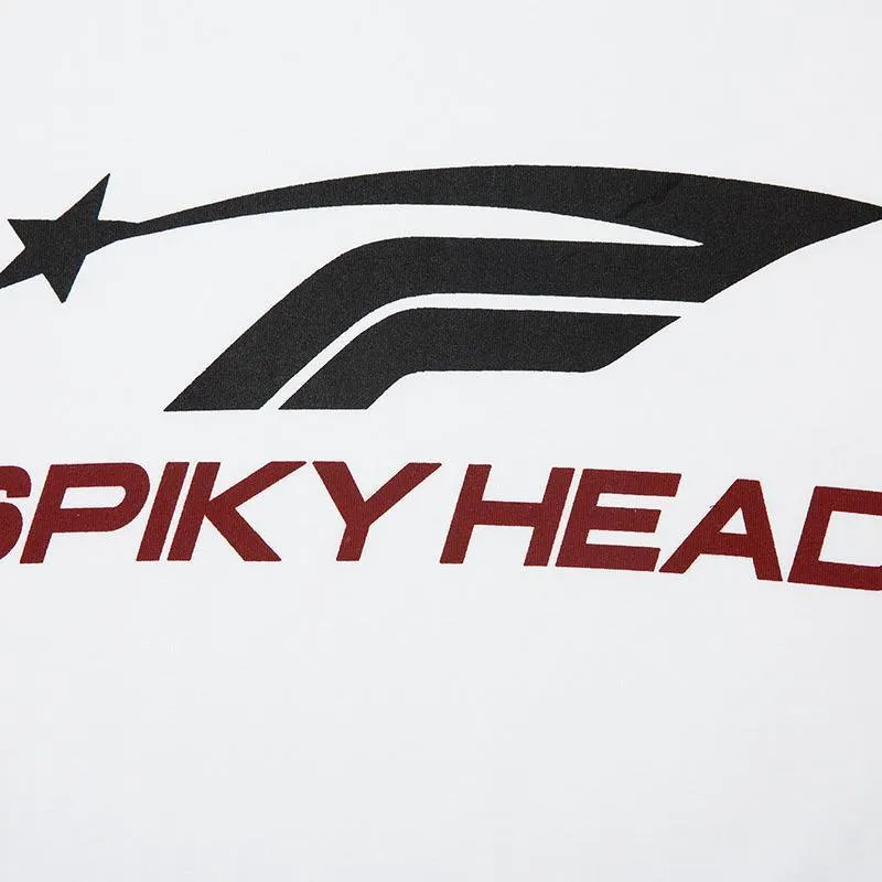 "Spiky Head" Letter Print T-shirt