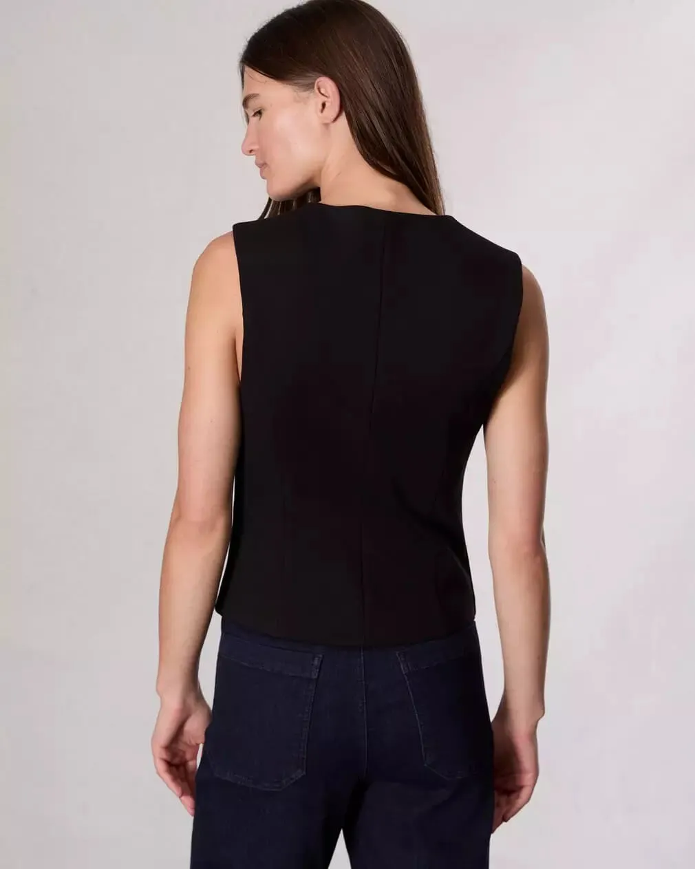 Rag & Bone - Irina Button Up Vest in Black