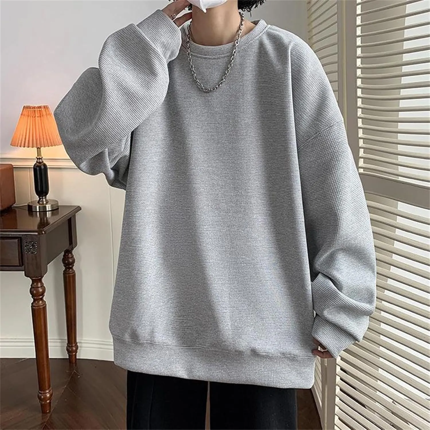 Red Hoodie Casual Loose Hoodless Oversize Zipper Solid Stand Collar Hoodless Pullover Sweater Coat Top Hoodie For