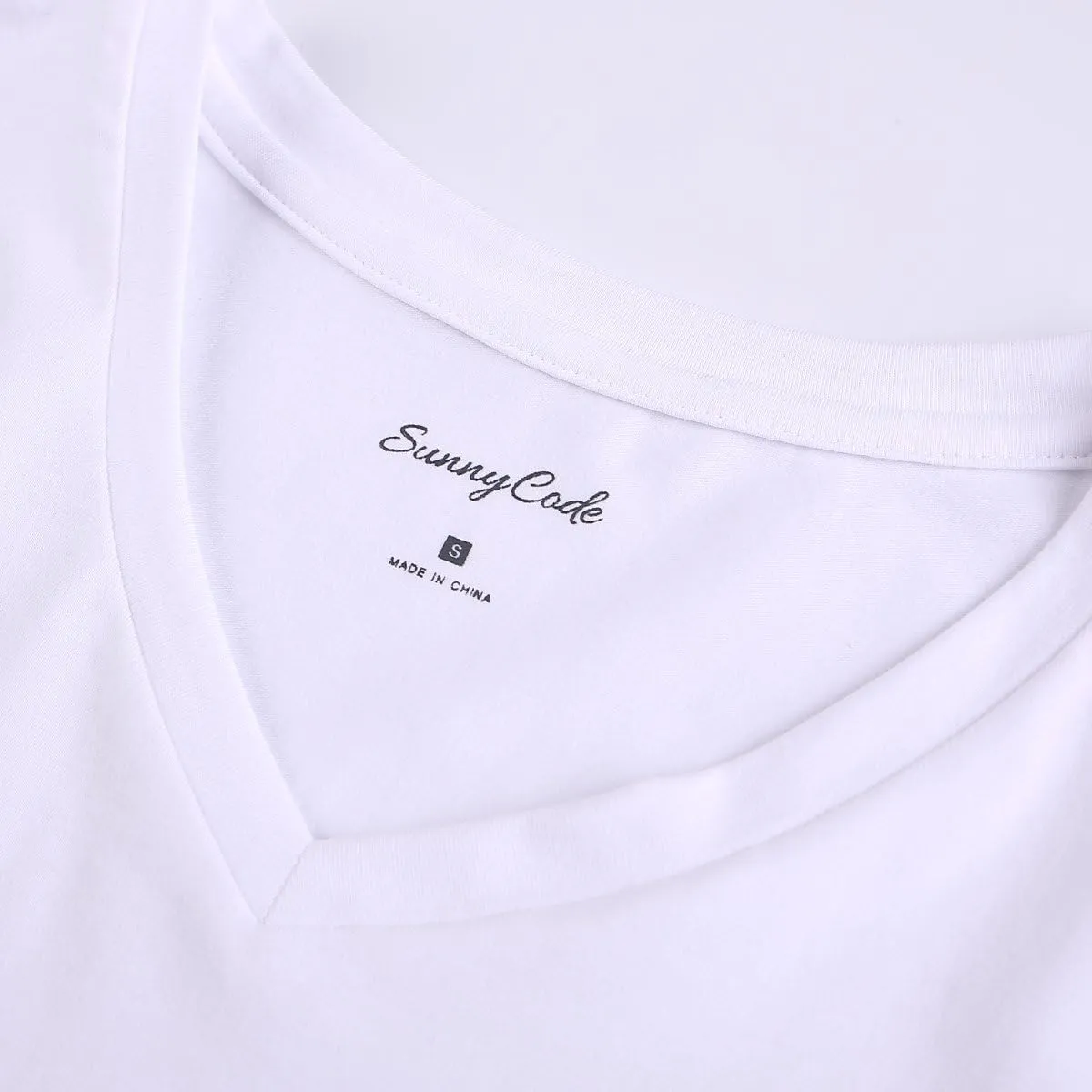 Sunshine Code Men's Seamless V-Neck Slim Fit Long Sleeve T-Shirt Undershirt Base Layer Top for Muscular Build