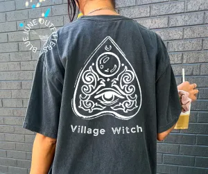 Village Witch Planchette | Comfort Colors Halloween Tee